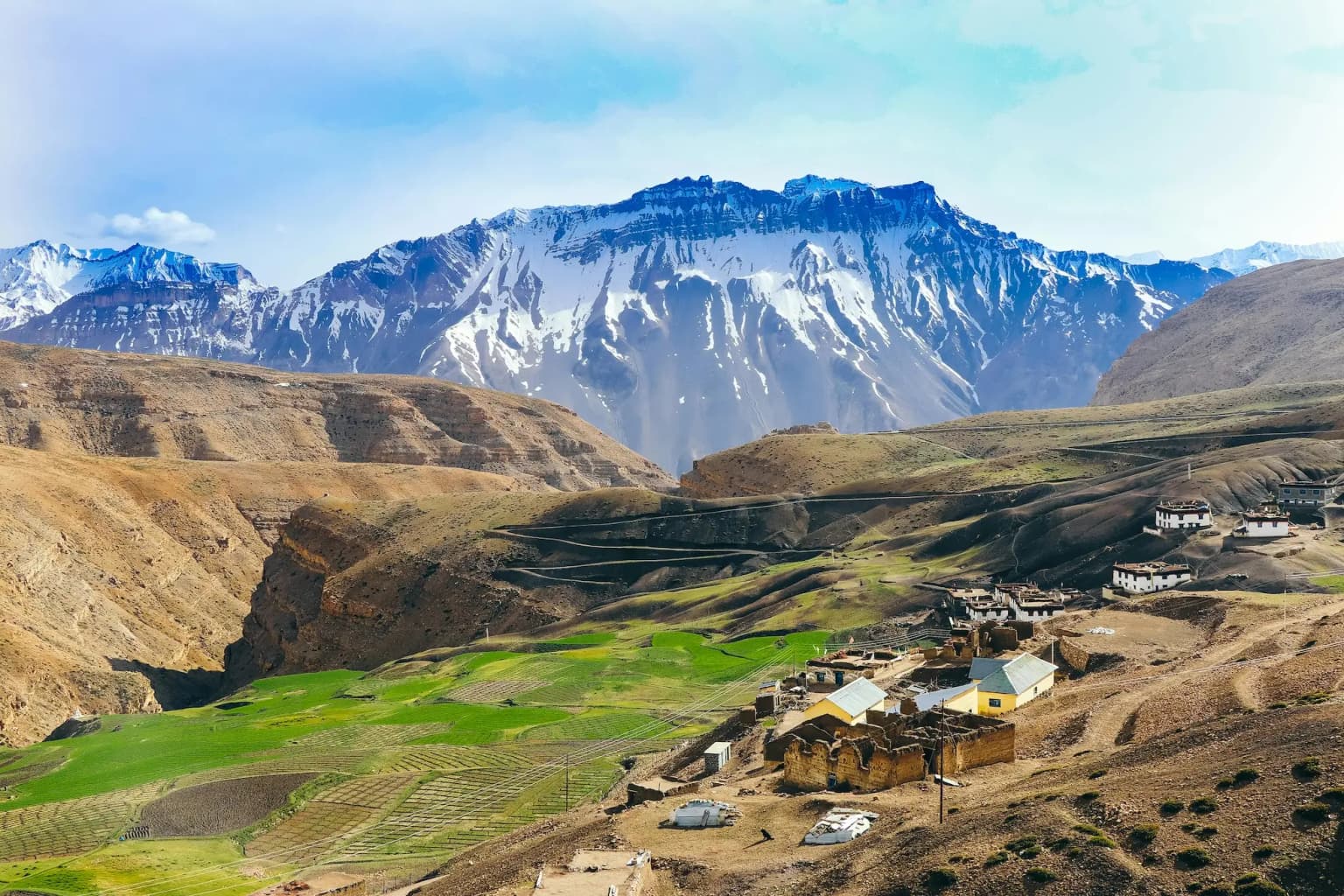 Travelers exploring the mountains of Himachal Pradesh